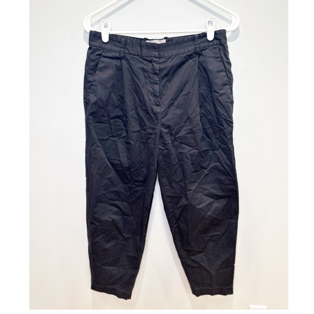 Everlane cotton barrel pants black